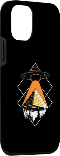 Vista 3 de iPhone 15 Funny Alien Addiction Pyramid Of Cheops UFO Case