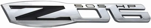 Vista 2 de Aimoll 3 emblemas de Chevy Corvette C6 Z06, insignias 3D de 505 CV de repuesto para Chevrolet Corvette C6 2006-2013 (negro cromado)