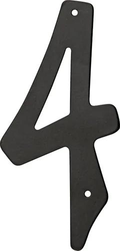Vista 7 de Hillman 841618 Número de casa 1 de aluminio fundido a presión negro de 4 pulgadas