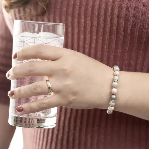 Vista 2 de Pulsera de alerta médica de oro rosa, pulsera médica de repuesto intercambiable de identificación médica, etiqueta de identificación no incluida