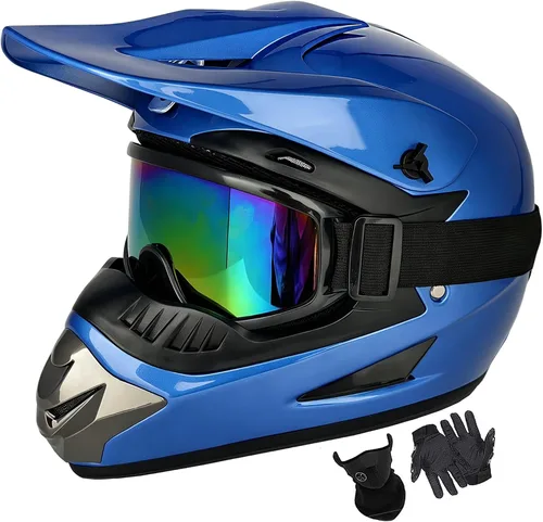 Vista 14 de Youth Dirt Bike ATV Off Road Motorcycle Helmets DOT Approved Blanco