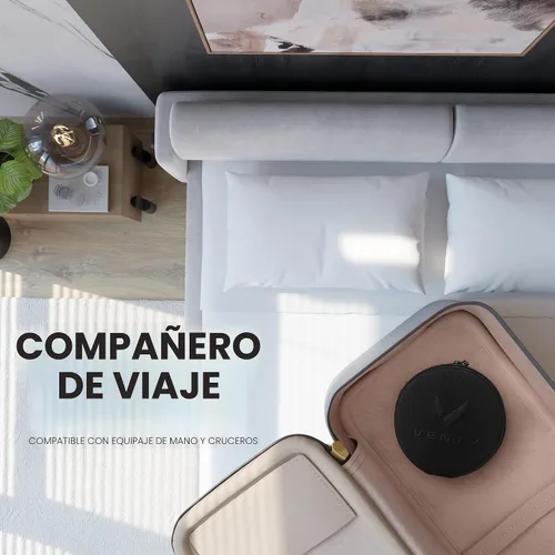Vista 8 de VENTY Ventilador Portátil - Ventilador Operado por Batería Inalámbrico - 4 Velocidades - Iluminación LED - Estuche de Transporte y Control Remoto
