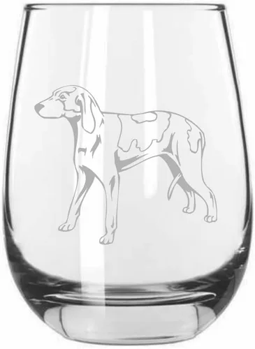 Vista 210 de Shar Pei (chino) - Vaso de vino sin tallo grabado para perro, 15.25 onzas