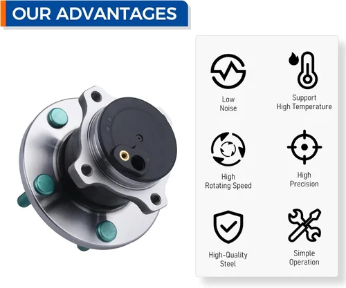 Vista 6 de PAROD 512347 Conjunto de rodamiento de cubo de rueda trasera compatible con Mazda 3 2004-2013, Mazda 3 Sport 2009-2013, Mazda 5 2006-2017, 5
