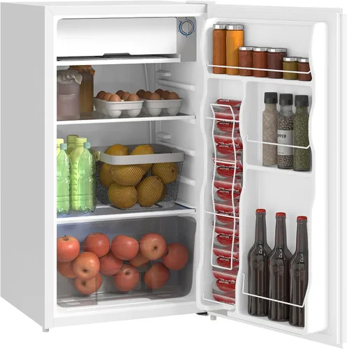 Vista 16 de HOMCOM Mini refrigerador de 4 pies cúbicos con congelador con puerta