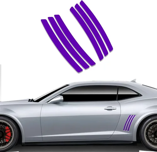 Vista 14 de x xotic tech Compatible con Chevy Camaro L & R - Adhesivo de ventilación lateral de rayas negras 2010-2021