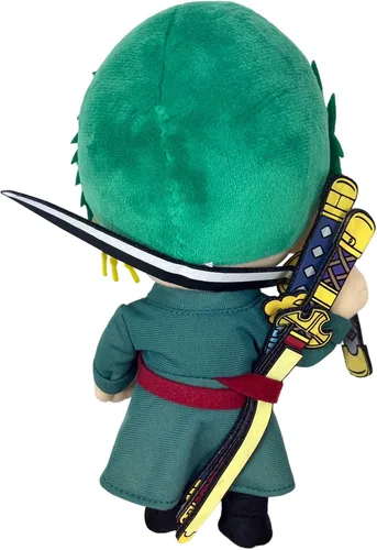 Vista 2 de Great Eastern Animation GE-52803 - Peluche de una pieza de 9 pulgadas, Roronoa Zoro, 8 pulgadas