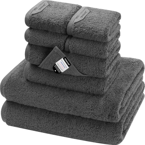 Vista 33 de SEMAXE Juego de toallas de baño familiar de 12 piezas - 100% algodón, 4 toallas de baño, 4 toallas de mano, 4 paños, ultrasuave y súper absorbente