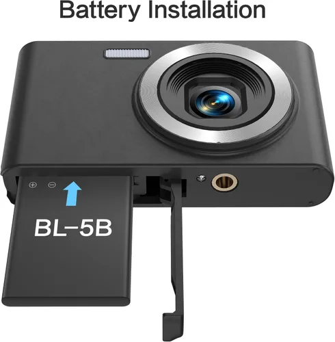 Vista 7 de DAILPIC - Cámara digital 4K 1080P de doble lente para fotografía, cámaras digitales de punto y disparo de 64 MP con tarjeta TF de 64 GB, zoom