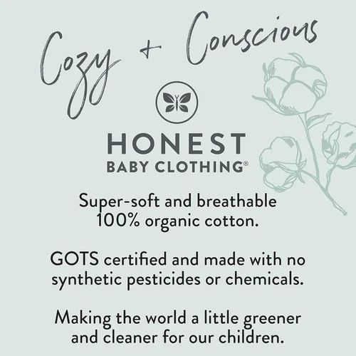 Vista 8 de HonestBaby unisex-baby 3-pack Long Sleeve Side-snap Kimono Bodysuits Organic Cotton for Infant Baby Boys, Girls, Unisex