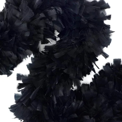 Vista 5 de ZUCKER Boas de plumas unisex para adultos o para mujer Negro