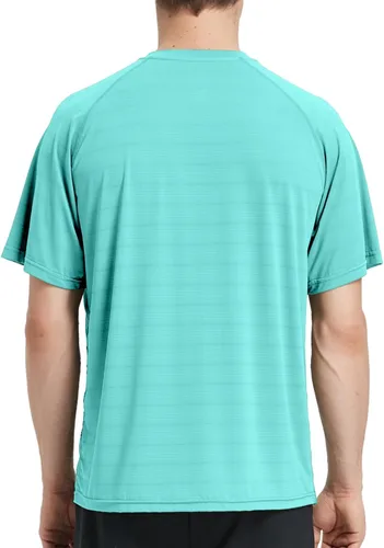 Vista 2 de Riverruns Camiseta de pesca para hombre, manga corta, protección solar UPF 50+, camiseta de natación, camiseta de protección contra erupciones