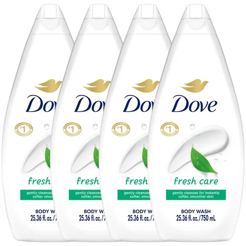 Vista 13 de Dove Gel de baño Humedad profunda para 24 horas Loción Suave Piel Hidratante Limpiador de la Piel Sin Sulfatos Sin Parabenos 3 oz