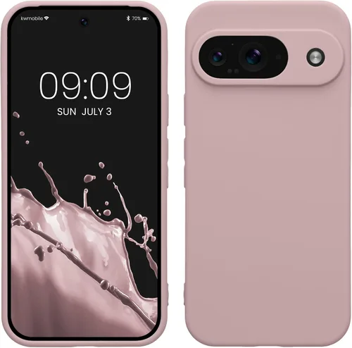 Vista 24 de kwmobile Funda compatible con Google Pixel 9 - Funda protectora delgada de TPU para teléfono - Acabado mate suave - Piedra antigua