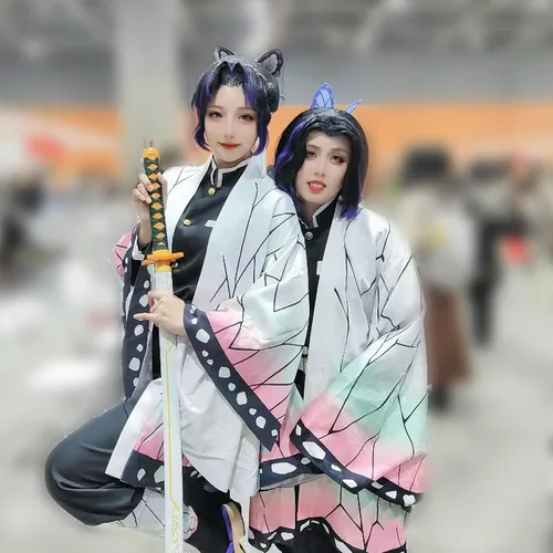 Vista 3 de Dimdongge Disfraz de kimono de anime para adulto, Tanjiro Zenitsu Shinobu Mitsuri, disfraces de anime de Halloween para hombres y mujeres
