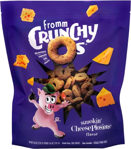 Vista 14 de Fromm Crunchy Os Bacon Blasters - Golosinas para perros con sabor a tocino, golosinas crujientes prémium para perros, receta de tocino, 6 onzas