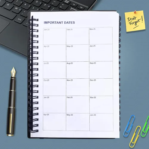 Vista 5 de UtyTrees Agenda diaria 2025-2026, agenda semanal y mensual de abril de 2025 a junio de 2026, planificador diario de 15 meses, calendario académico