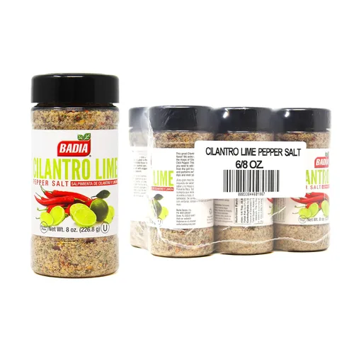 Vista 7 de Sal de pimienta cilantro y lima, 8 onzas Una mezcla picante de cilantro, lima, pimienta y sal kosher que añade un sabor brillante a carnes
