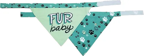 Vista 11 de Lazy One Bandana para perro, bandanas reversibles de algodón para todos los tamaños de perro, lado oscuro, estrellas (lado de la corteza, S)