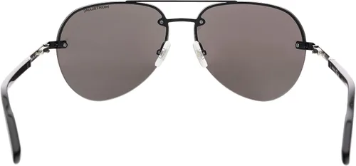 Vista 4 de Gafas de sol Montblanc MB 0018 S- 005 NegroGris Plata