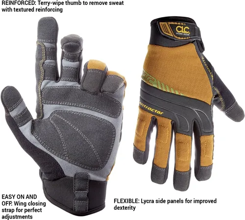 Vista 2 de CLC Custom Leathercraft Contractor XtraCoverage guantes de trabajo con manija flexible