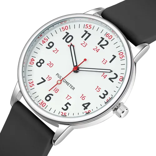 Vista 2 de IBSO Reloj de Mujer para Enfermera Fácil de Leer Esfera Relojes de Pulsera Correa de Silicona Resistente al Agua Relojes con Segundero y 24 Horas