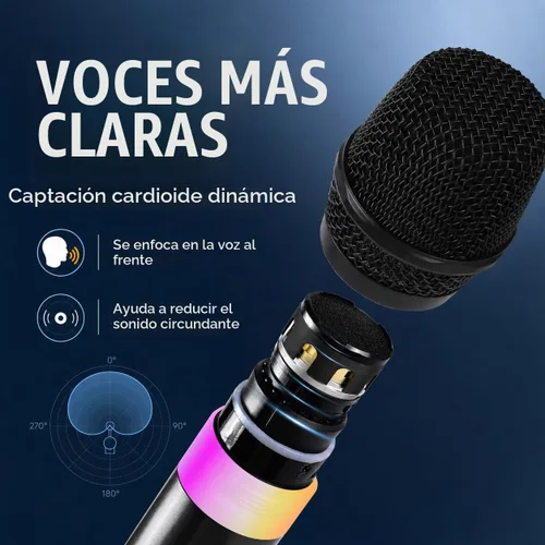 Vista 3 de Sistema de micrófono inalámbrico Myxtren, micrófonos de mano duales de 2.4