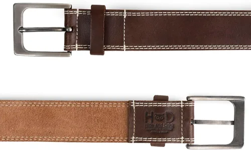 Vista 14 de Hide & Drink, Cinturón de cuero de grano completo de doble hilera para hombre, estilo occidental, accesorio casual de vaquero, hecho a mano