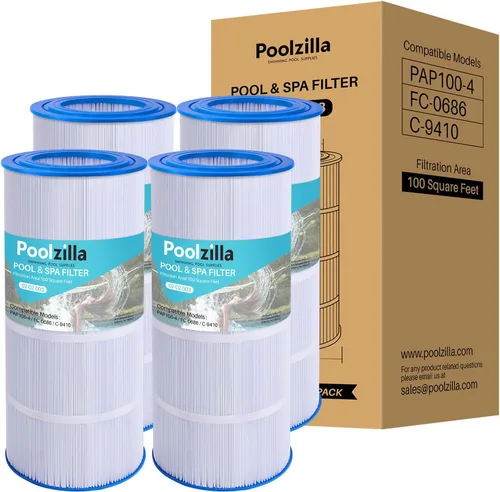 Vista 10 de Poolzilla Repuesto para filtro de piscina Pentair CC100, CCRP100, PAP100, PAP100-4, Unicel C-9410, R173215, Filbur FC-0686, 59054200, 160316