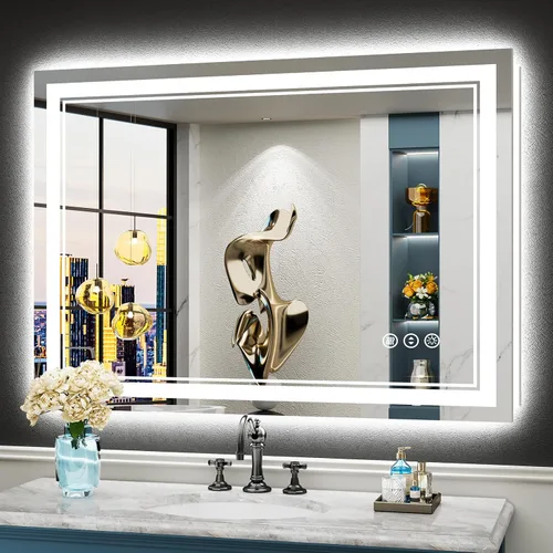 Vista 81 de 24x32 LED Bathroom Mirror, Backlit & Front Lit Lighted Mirror Retroiluminado+luz frontal