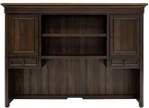 Vista 5 de Martin Furniture IMSA682 Executive Hutch con puertas de madera, totalmente montado, marrón