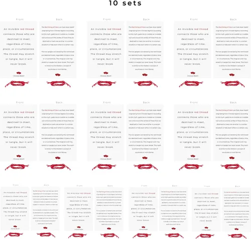 Vista 6 de Red String of Fate Bracelet - Anniversary Gift Couples - Boyfriend Girlfriend Matching Bracelets - Husband Wife Couple Jewelry - Pulseras Hilo Rojo
