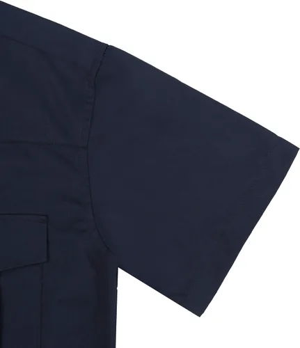 Vista 6 de Camisas de manga corta para hombre, estilo vaquero, estilo vaquero, con botones y sin arrugas