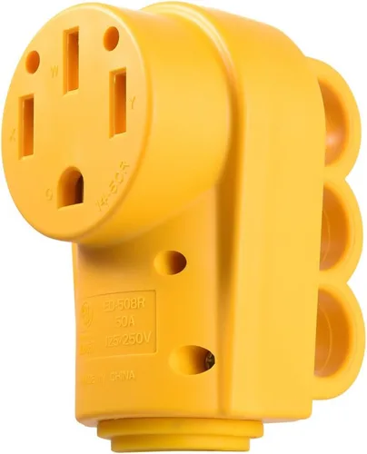 Vista 9 de SnowyFox Enchufe de Repuesto Hembra de 30 Amperios para RV - Enchufe Resistente de 30 Amperios para RV con Mango Ergonómico, Diseñado para Acomodar