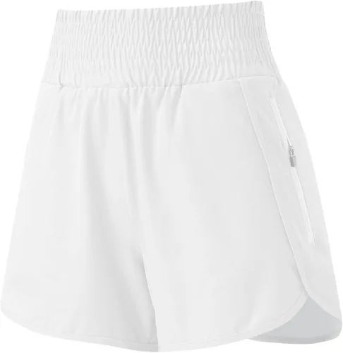 Vista 2 de Pantalones cortos deportivos para mujer, para correr, de secado rápido, casuales, talla grande, cintura elástica, pantalones deportivos de yoga