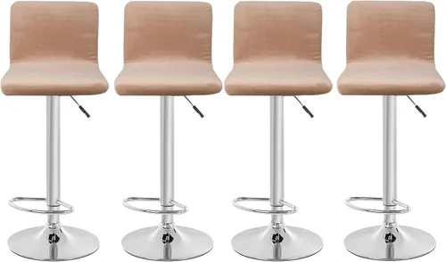 Vista 13 de Fundas para asiento de bar de terciopelo, fundas cuadradas para taburete de bar, fundas para silla de altura de mostrador (2, burdeos)