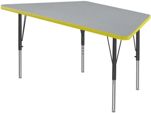 Vista 12 de Correll Mesa rectangular de actividades para el aula de 24 x 48 pulgadas, altura ajustable (19 a 29 pulgadas), parte superior de granito gris, borde