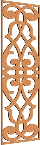Vista 43 de 9 3/8"W x 24 3/8"H x 1/4"T Bellaire Decorativos Paneles de pared de madera calado, abedul