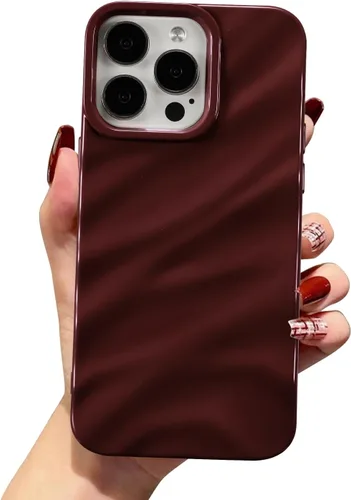 Vista 31 de QLTYPRI Funda compatible con iPhone 11, bonita funda con patrón de ondas de agua para niñas y mujeres, delgada, satinada, brillante, suave, de Beige