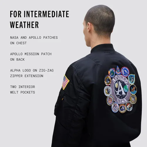 Vista 6 de Alpha Industries, chaqueta Bomber de Apollo MA-1, de hombre