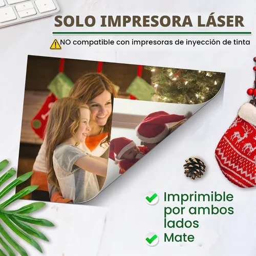 Vista 2 de Koala - Papel impermeable para impresora láser, papel de impresora a prueba de desgarros, película blanca imprimible de doble cara mate de 8.5 x 11