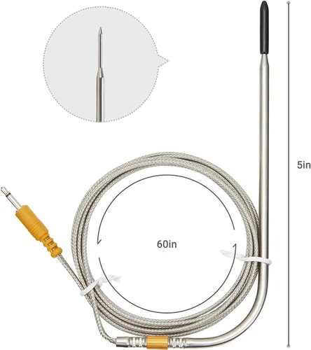 Vista 4 de Inkbird Kit de 4 sondas de color de repuesto, solo compatible con termómetro de carne IBT-4XS/IBT-6XS, ultra preciso y rápido hasta 572°F/572.0 °F