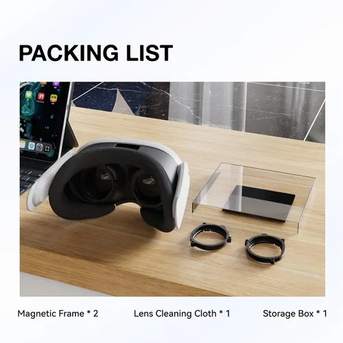 Vista 6 de APEXINNO Upgraded VR Magnetic Frame Glasses Lens Insert for Meta Quest 3 Accessories, VR Lens Protector Anti-Scratch Ring for Headset Lens and