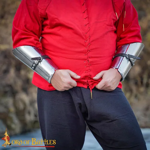 Vista 8 de Lord of Battles Brazales de acero de caballero medieval Armadura vikinga LARP Cosplay SCA Recreación histórica