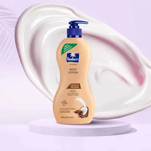 Vista 3 de Parachute Advansed Loción corporal reparadora de cacao, humedad intensa 13.5 onzas líquidas Paquete de 2
