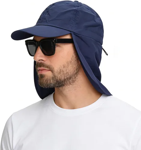 Vista 11 de EINSKEY Gorra de béisbol unisex con solapa para el cuello, impermeable, plegable, para golf, jardín, safari, senderismo, pesca, correr