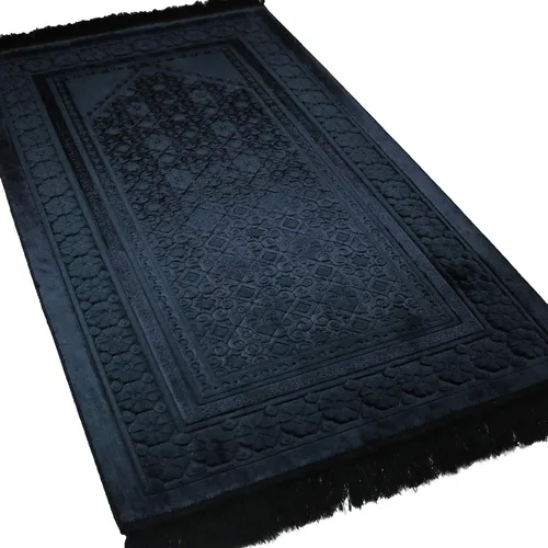 Vista 7 de Modefa Alfombra de Oración de Terciopelo – Alfombra Turca de Felpa Suave Janamaz Sajada Carpet para Hombres y Mujeres - Tapete de Oración Liso