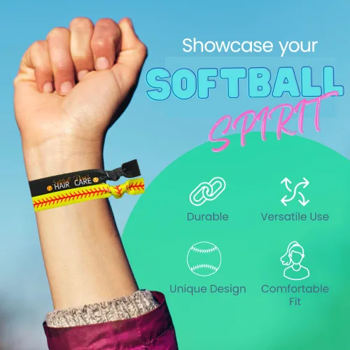Vista 2 de Sportybella - Juego de bandas elásticas sin arrugas con diseño de corazón, accesorios elegantes para niñas, adolescentes y jugadores de sóftbol