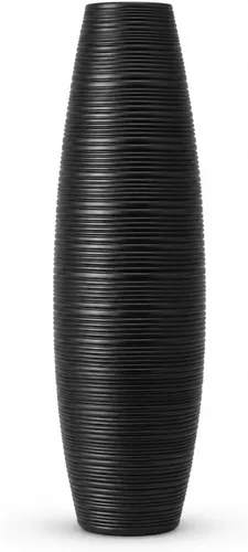Vista 9 de Leewadee Florero grande de 20 pulgadas de poliresina para hierba de pampas, flores secas Negro