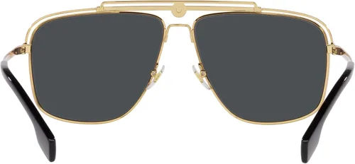 Vista 4 de Versace Man Sunglasses Gunmetal Frame, Light Grey Mirror Black Lenses, 61MM